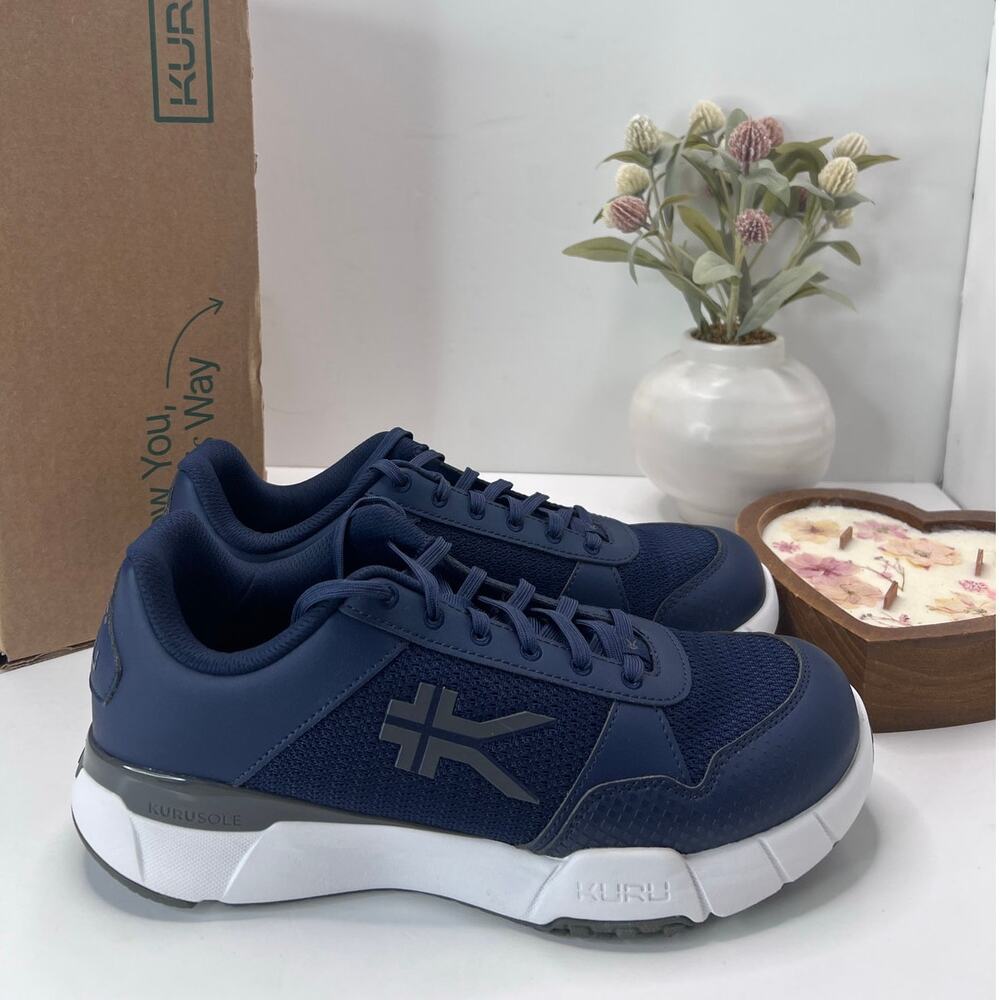 Kuru Quantum 2.0 Walking Comfort Sneaker Indigo Blue/Slate Gray Men 10.5 Medium